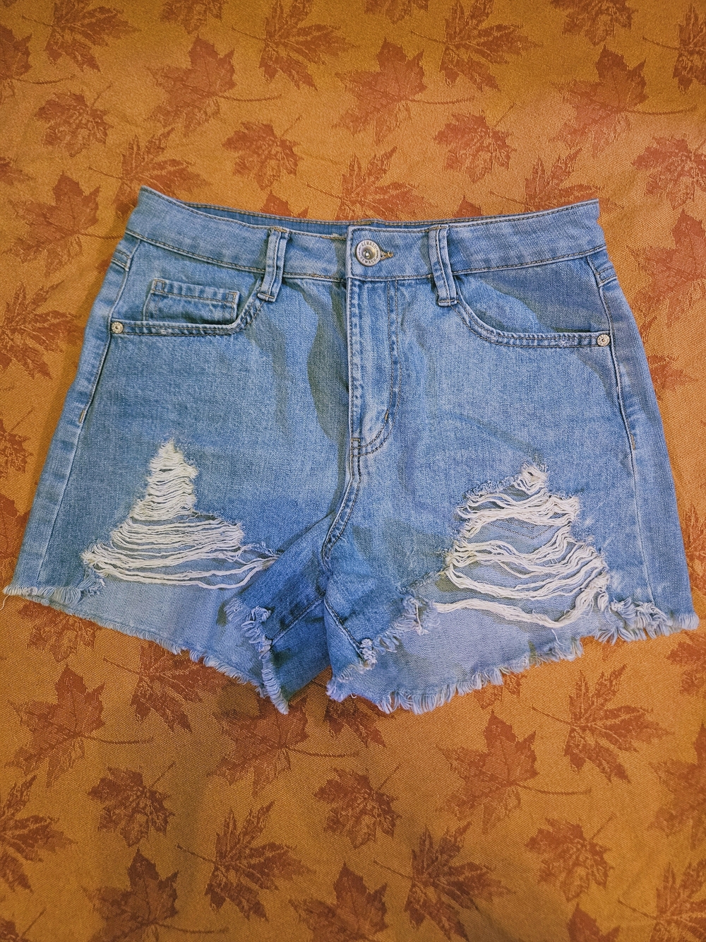 Rewash Light Blue Distressed Denim Cutoff Shorts
